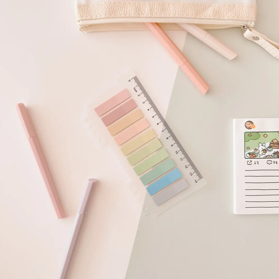 Ürün görseli: Pastel Ton 8 Renkli İndex Sticker - Karışık Renkli
