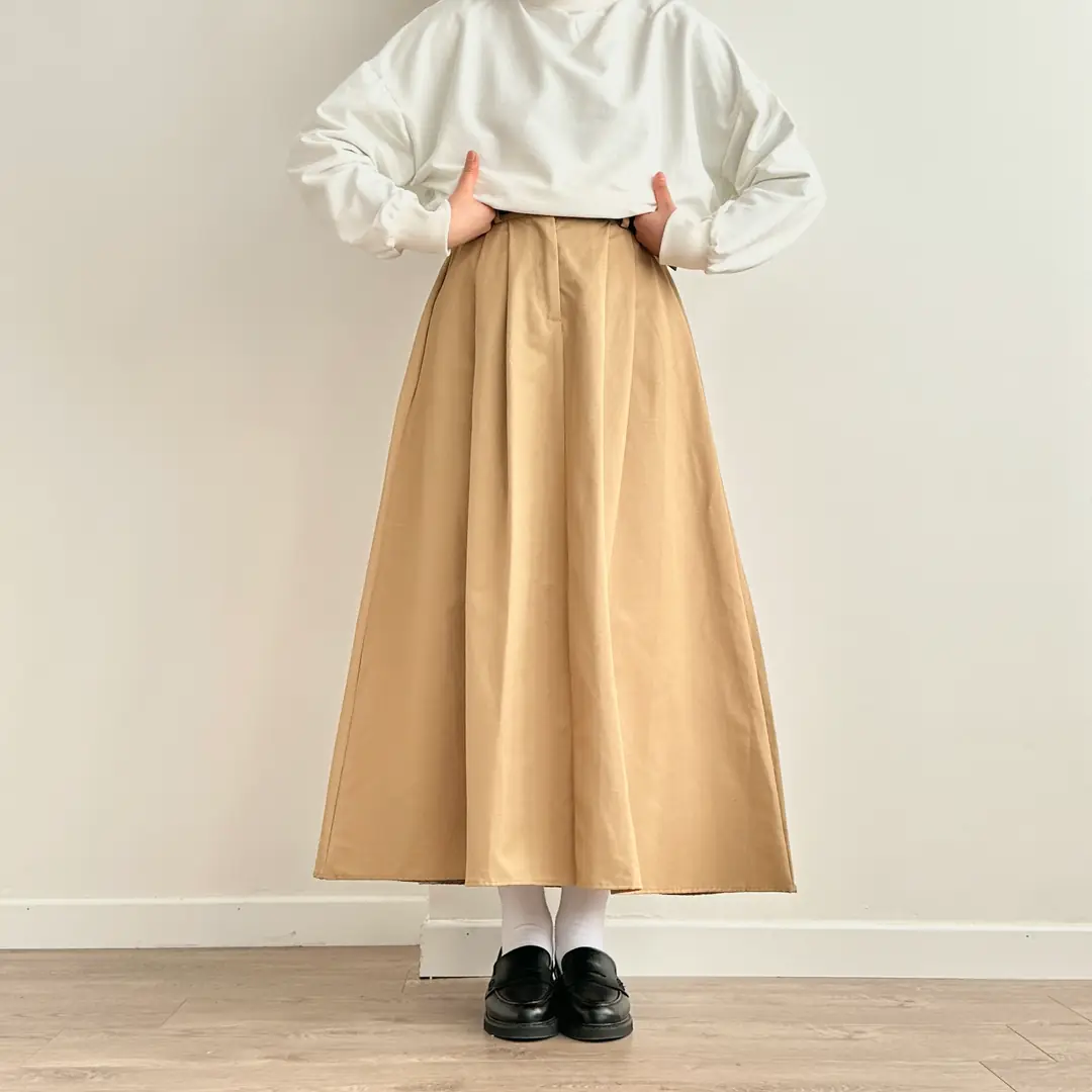 Ürün görseli: Cotton Gabardin Etek - Sütlü Kahve