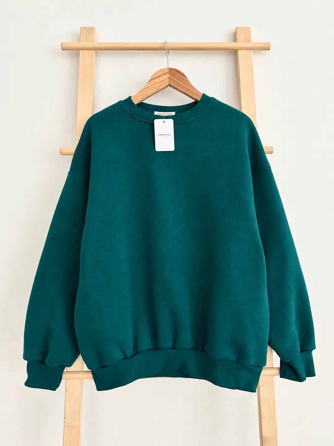 Ürün görseli: 3 İplik Şardonlu Sweatshirt - Zümrüt Yeşili