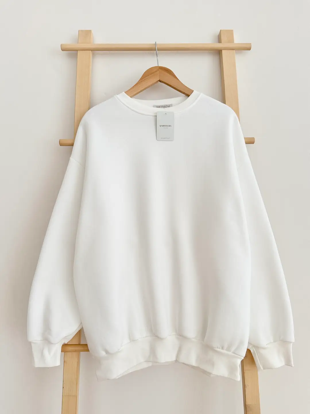 Ürün görseli: 3 İplik Şardonlu Sweatshirt - Beyaz
