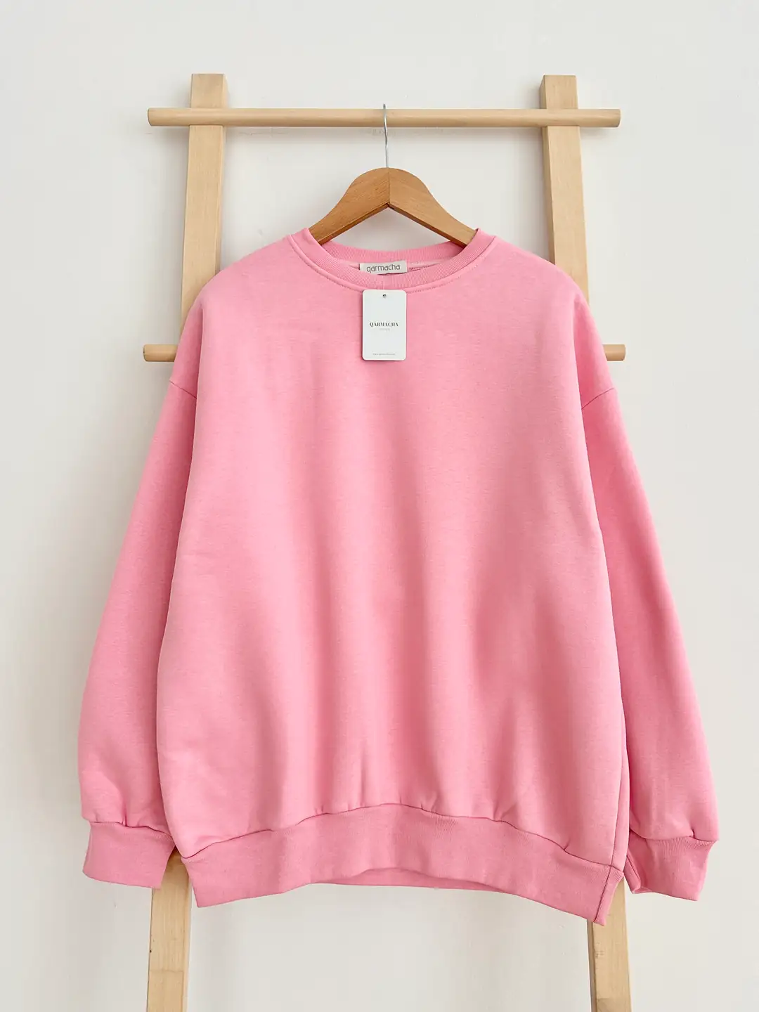Ürün görseli: 3 İplik Şardonlu Sweatshirt - Pembe