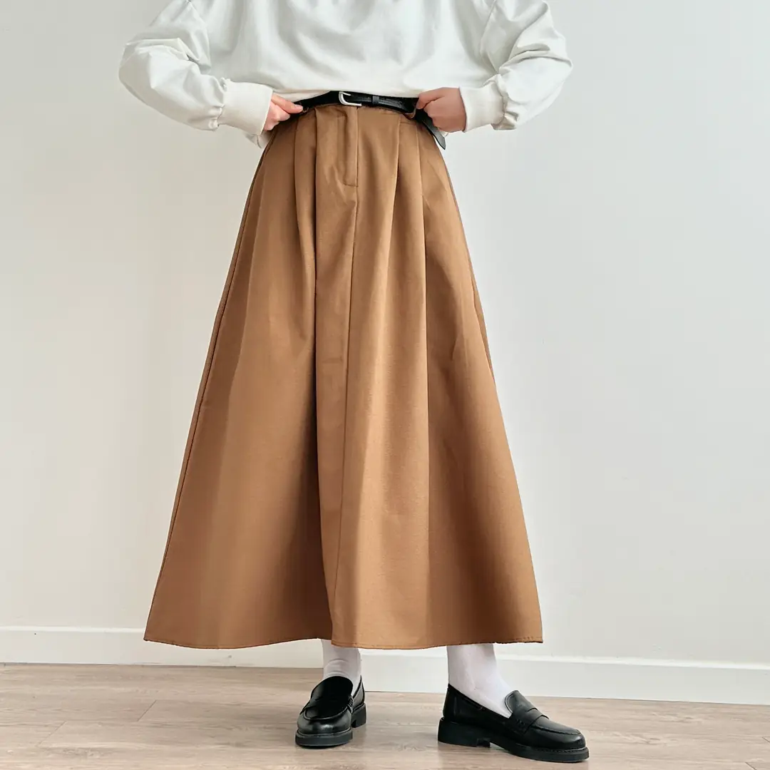 Ürün görseli: Cotton Gabardin Etek - Acı Kahve