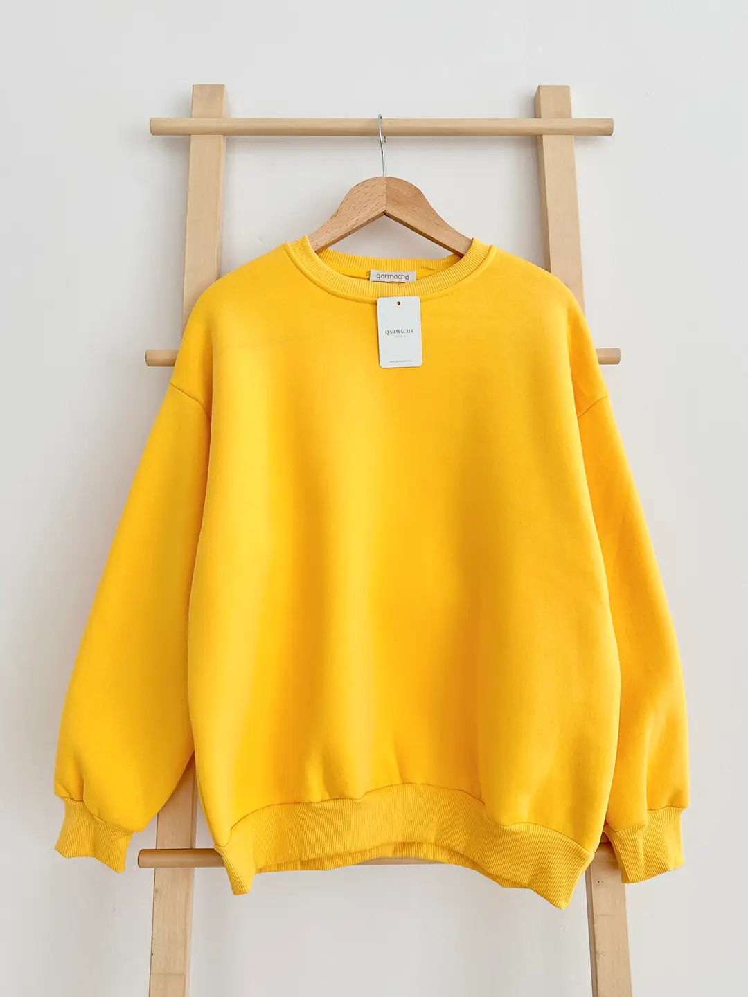 Ürün görseli: 3 İplik Şardonlu Sweatshirt - Sarı