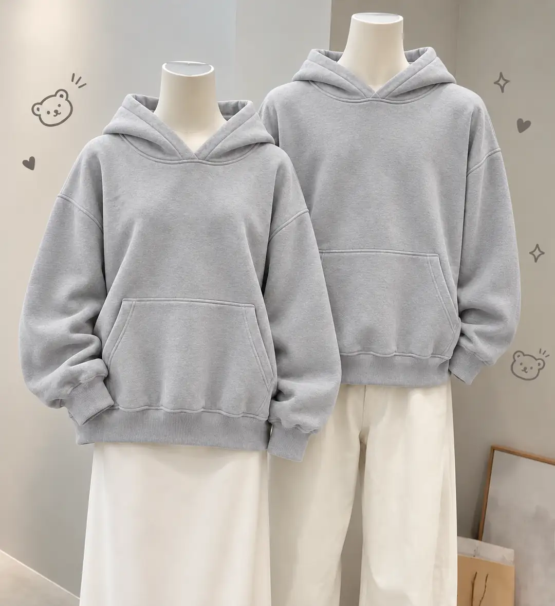 3 İplik Kanguru Cepli Kapüşonlu Sweatshirt