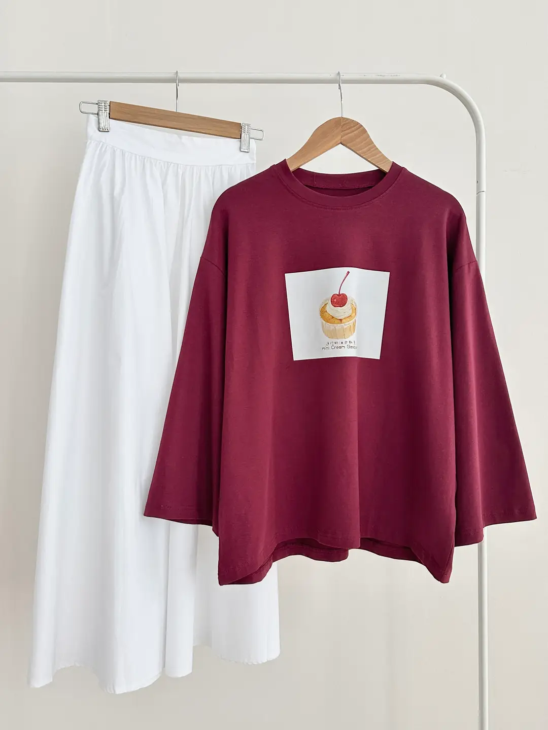 Baskılı Penye Body & Belden Büzgülü Robalı Kloş Etek