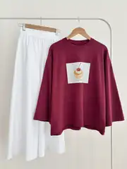 Üst Bordo 1 & Alt Beyaz